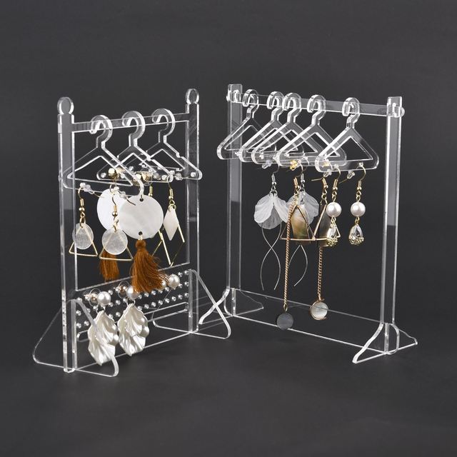 Mini Coat Hanger Shape Earring Display Stand Jewelry Organizer Storage Rack  Earring Hook Polymer Clay Tabletop Earring Holder - AliExpress